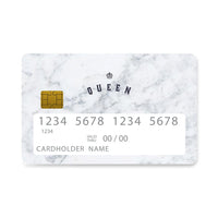 Thumbnail for Επικάλυψη Τραπεζικής Κάρτας σε σχέδιο Marble Queen σε λευκό φόντο