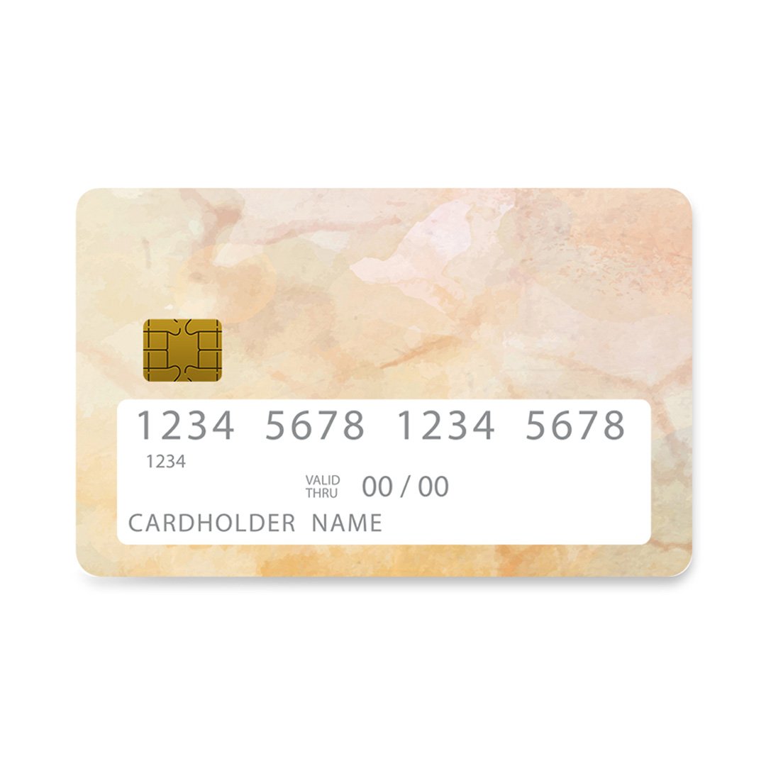 Επικάλυψη Τραπεζικής Κάρτας σε σχέδιο Sand Marble σε λευκό φόντο