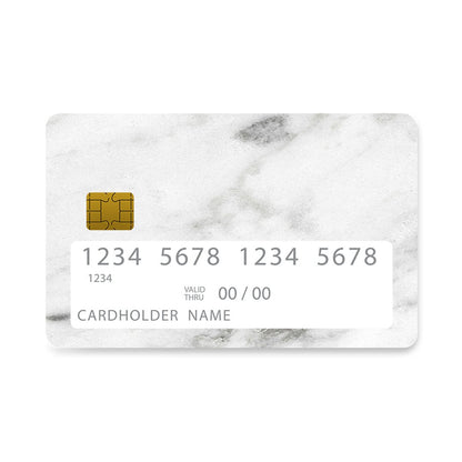 Επικάλυψη Τραπεζικής Κάρτας σε σχέδιο White Marble σε λευκό φόντο