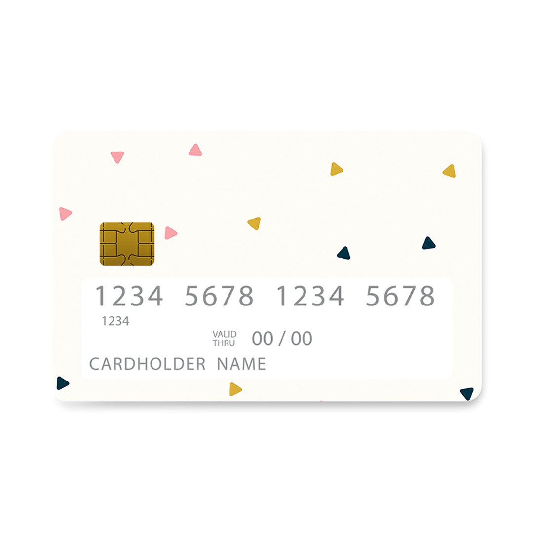 Επικάλυψη Τραπεζικής Κάρτας σε σχέδιο Triangles Minimal σε λευκό φόντο