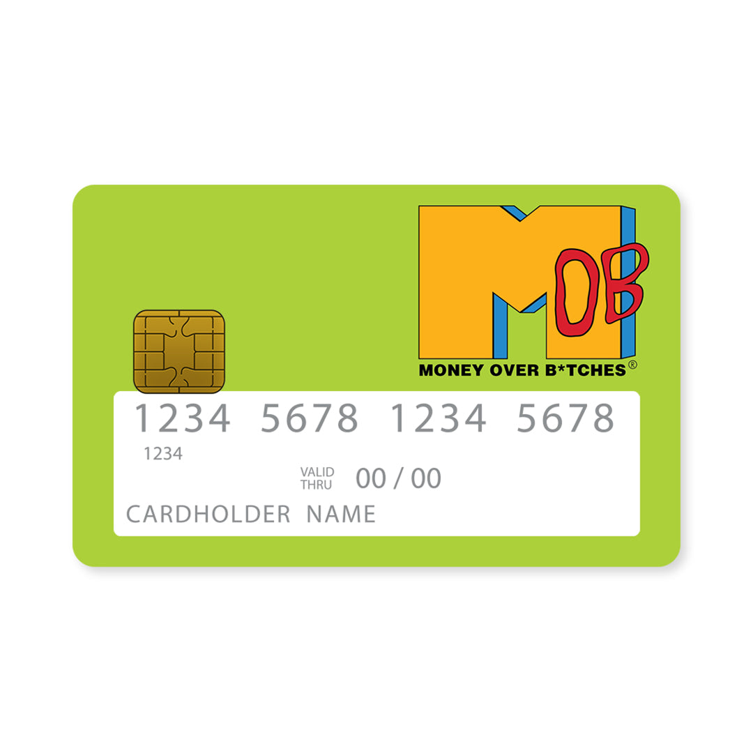 Επικάλυψη Τραπεζικής Κάρτας σε σχέδιο Money Over σε λευκό φόντο