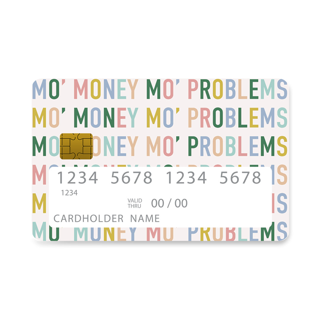 Επικάλυψη Τραπεζικής Κάρτας σε σχέδιο Money Problems σε λευκό φόντο