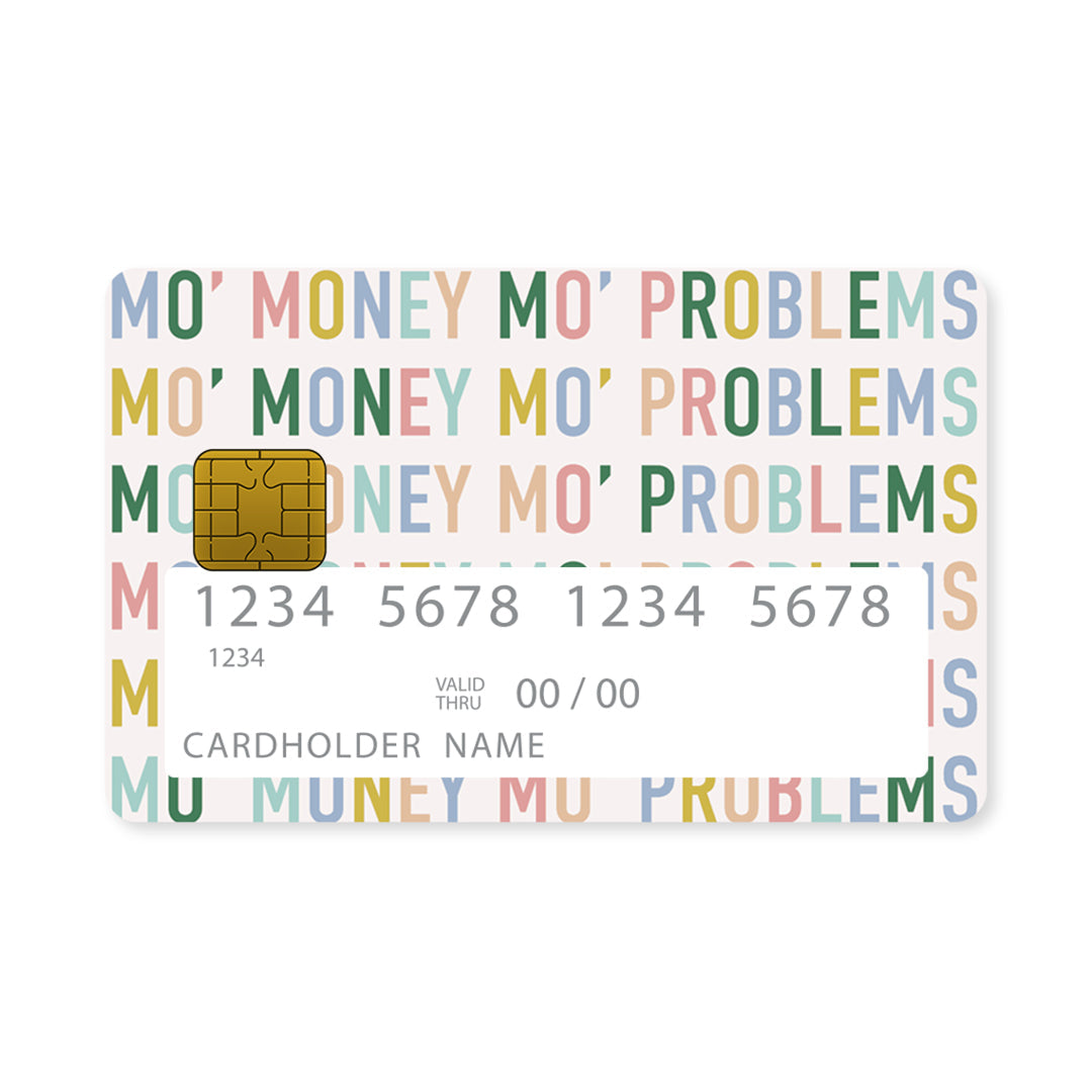 Επικάλυψη Τραπεζικής Κάρτας σε σχέδιο Money Problems σε λευκό φόντο