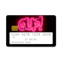 Thumbnail for Επικάλυψη Τραπεζικής Κάρτας σε σχέδιο Ouf Neon σε λευκό φόντο