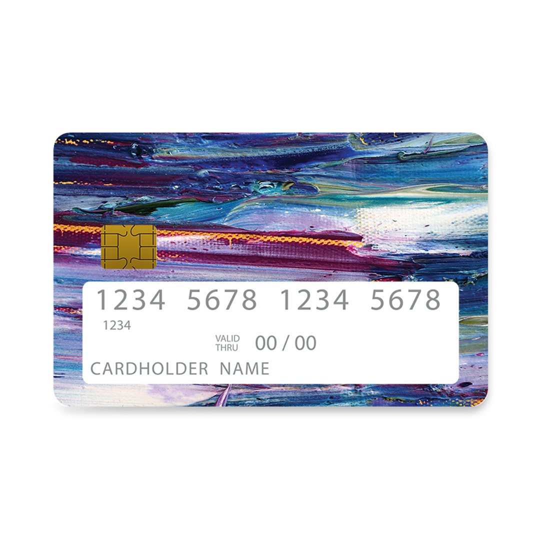 Επικάλυψη Τραπεζικής Κάρτας σε σχέδιο Winter Paint σε λευκό φόντο