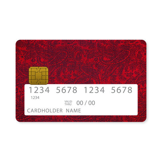 Επικάλυψη Τραπεζικής Κάρτας σε σχέδιο Paisley Cashmere σε λευκό φόντο