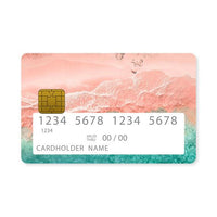 Thumbnail for Επικάλυψη Τραπεζικής Κάρτας σε σχέδιο Pink Beach σε λευκό φόντο
