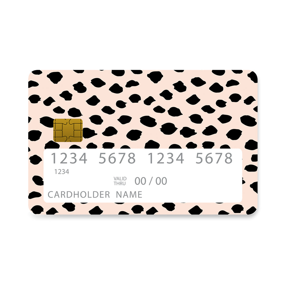 Επικάλυψη Τραπεζικής Κάρτας σε σχέδιο New Polka Dots σε λευκό φόντο