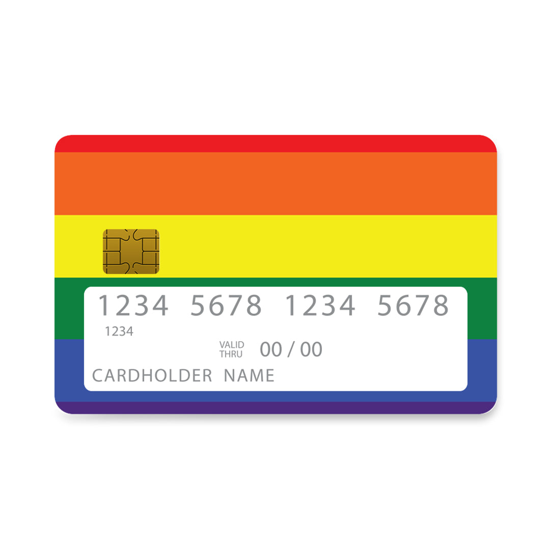 Επικάλυψη Τραπεζικής Κάρτας σε σχέδιο Pride Card σε λευκό φόντο