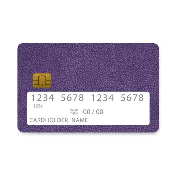 Bank Card Skin with  Purple Leather design