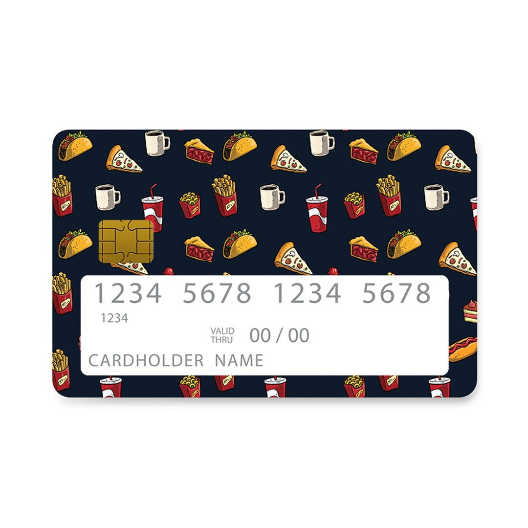 Επικάλυψη Τραπεζικής Κάρτας σε σχέδιο Random Hungry σε λευκό φόντο
