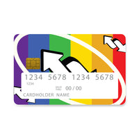 Thumbnail for Επικάλυψη Τραπεζικής Κάρτας σε σχέδιο Reverse Rainbow σε λευκό φόντο