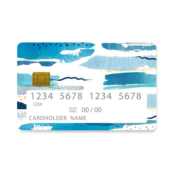 Bank Card Skin with  Shades Of Blue design