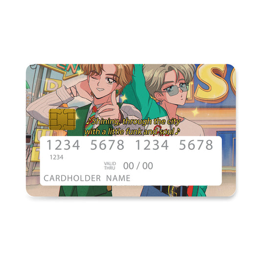 Επικάλυψη Τραπεζικής Κάρτας σε σχέδιο Shining Through City σε λευκό φόντο