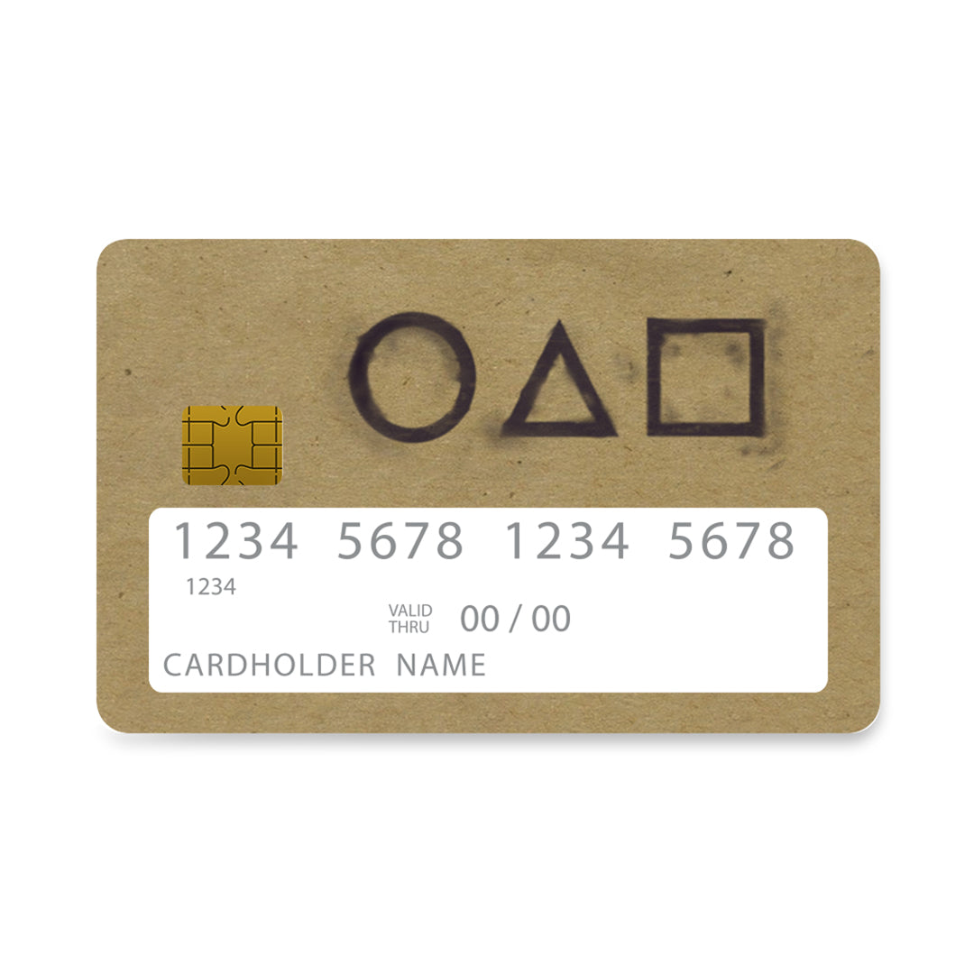 Επικάλυψη Τραπεζικής Κάρτας σε σχέδιο Squid Card σε λευκό φόντο