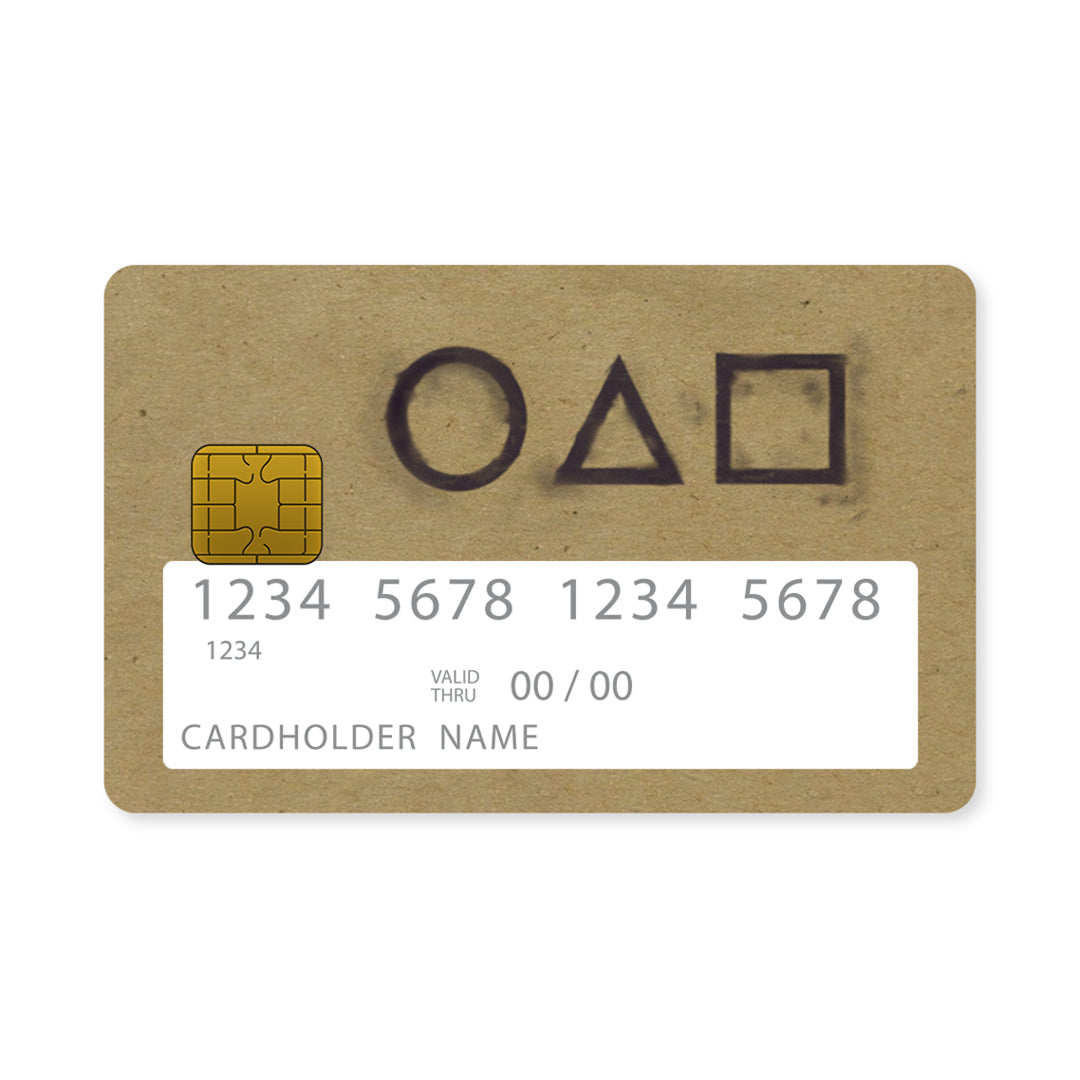 Επικάλυψη Τραπεζικής Κάρτας σε σχέδιο Squid Card σε λευκό φόντο