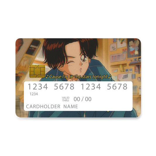 Επικάλυψη Τραπεζικής Κάρτας σε σχέδιο Stars Tonight σε λευκό φόντο
