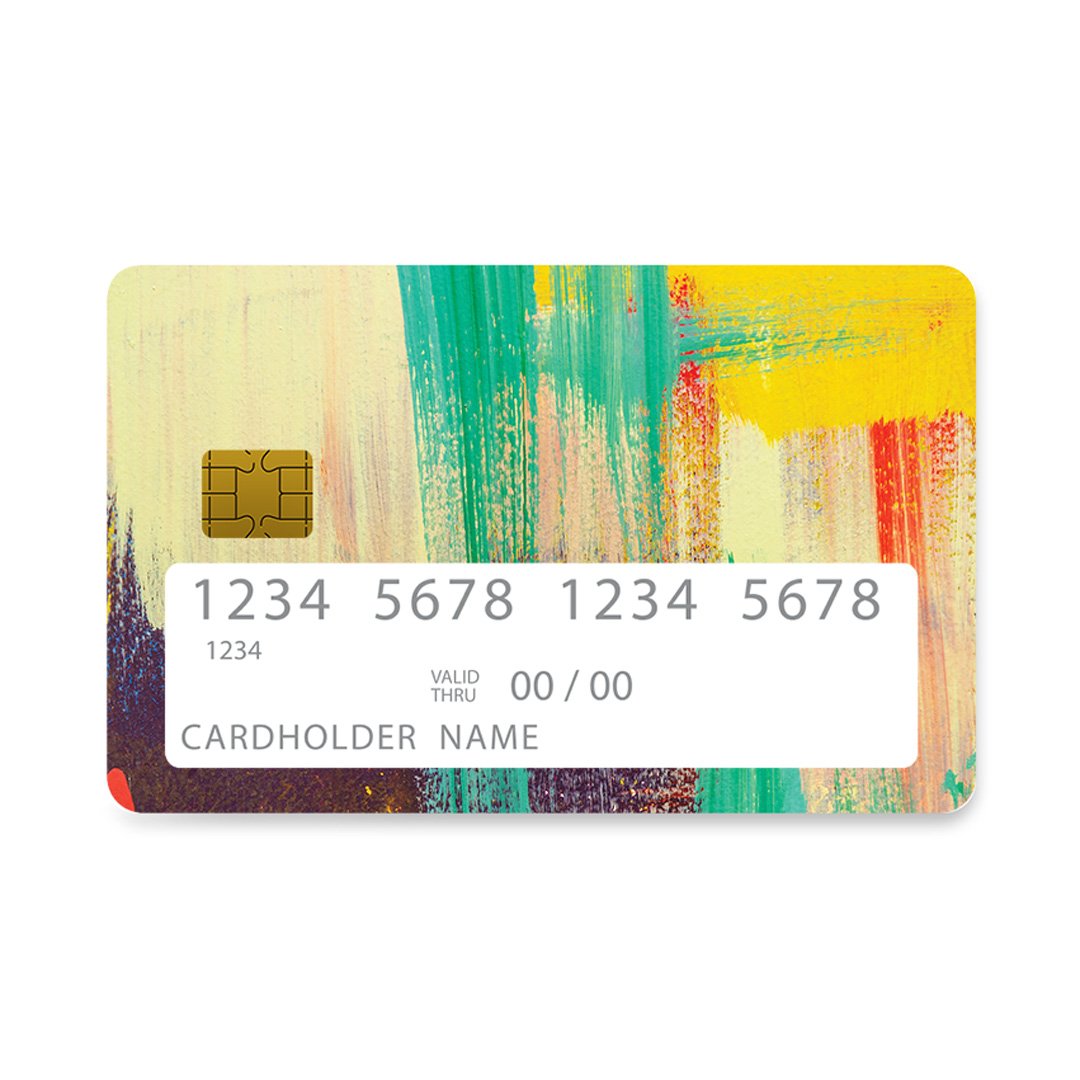 Επικάλυψη Τραπεζικής Κάρτας σε σχέδιο Painted Wall Stone σε λευκό φόντο