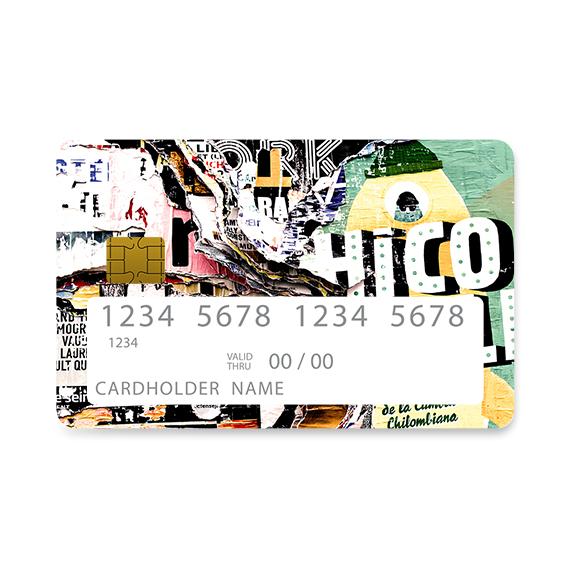 Bank Card Skin with  Street Posters design