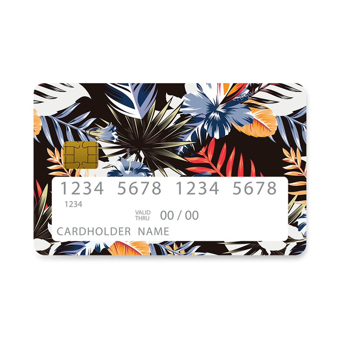 Επικάλυψη Τραπεζικής Κάρτας σε σχέδιο Nature Summer σε λευκό φόντο