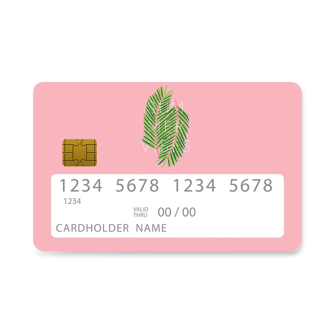 Επικάλυψη Τραπεζικής Κάρτας σε σχέδιο Vibe Summer σε λευκό φόντο