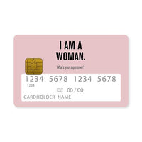 Thumbnail for Επικάλυψη Τραπεζικής Κάρτας σε σχέδιο Superpower Woman σε λευκό φόντο
