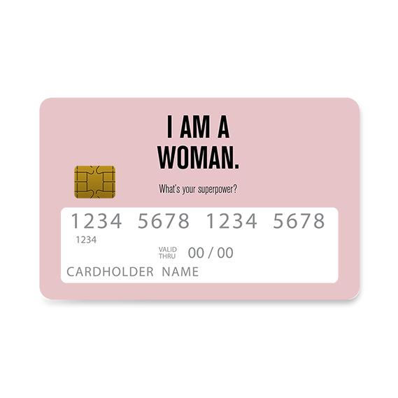Bank Card Skin with  Superpower Woman design