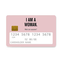 Thumbnail for Bank Card Skin with  Superpower Woman design