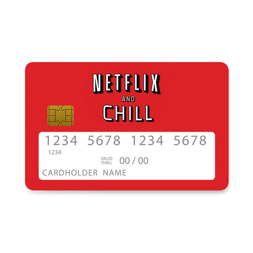 Επικάλυψη Τραπεζικής Κάρτας σε σχέδιο Chill Text σε λευκό φόντο