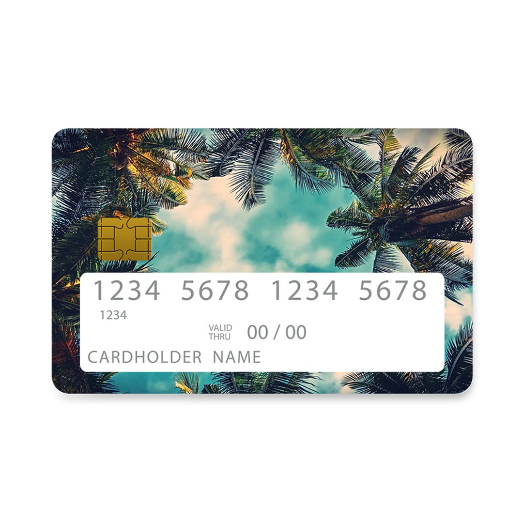 Επικάλυψη Τραπεζικής Κάρτας σε σχέδιο Bel Air Tropic σε λευκό φόντο