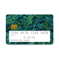 Thumbnail for Επικάλυψη Τραπεζικής Κάρτας σε σχέδιο Leaves Tropic σε λευκό φόντο