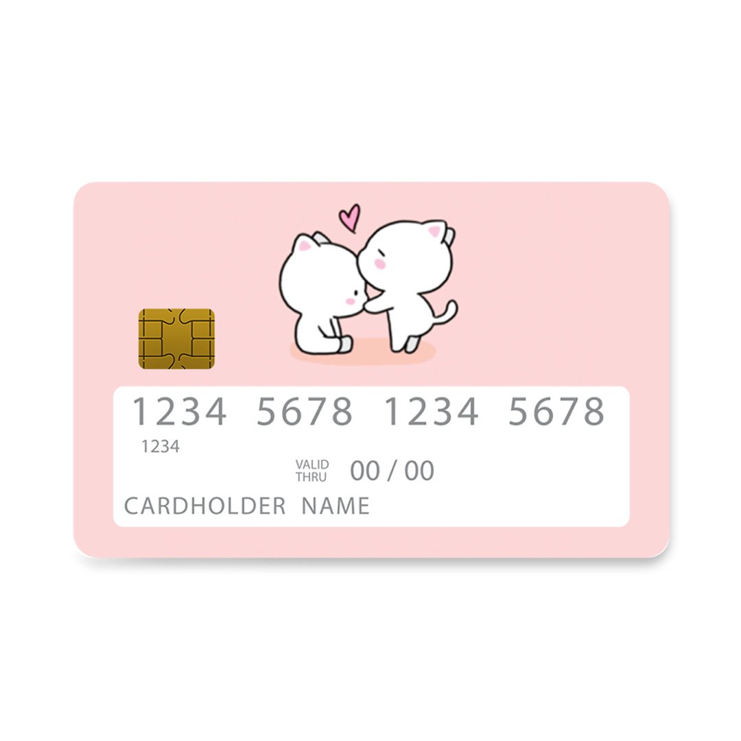 Επικάλυψη Τραπεζικής Κάρτας σε σχέδιο Love Valentine σε λευκό φόντο