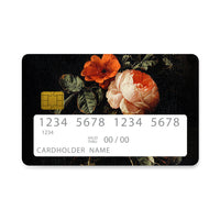 Thumbnail for Επικάλυψη Τραπεζικής Κάρτας σε σχέδιο Vintage Roses σε λευκό φόντο