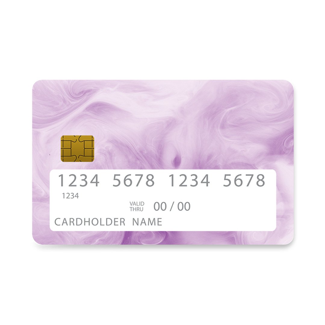 Επικάλυψη Τραπεζικής Κάρτας σε σχέδιο Lavender Watercolor σε λευκό φόντο