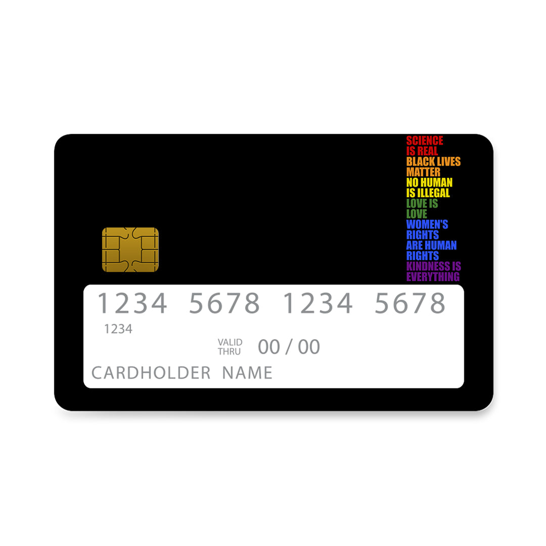Επικάλυψη Τραπεζικής Κάρτας σε σχέδιο We Are Human σε λευκό φόντο