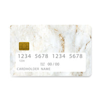 Thumbnail for Επικάλυψη Τραπεζικής Κάρτας σε σχέδιο White Gold Marble σε λευκό φόντο