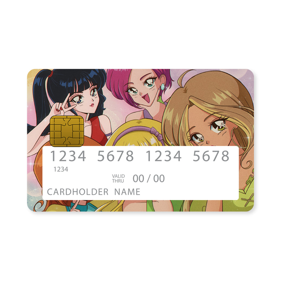 Επικάλυψη Τραπεζικής Κάρτας σε σχέδιο Winx σε λευκό φόντο