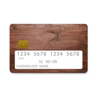 Thumbnail for Επικάλυψη Τραπεζικής Κάρτας σε σχέδιο Walnut Wood σε λευκό φόντο