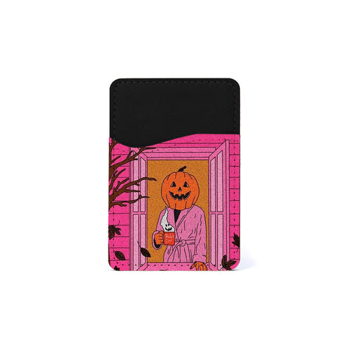 Αυτοκόλλητη Θήκη Καρτών με χρώμα Halloween Pumpkin Lady – Smartfits