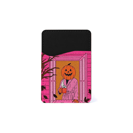 Αυτοκόλλητη Θήκη Καρτών με χρώμα Halloween Pumpkin Lady – Smartfits