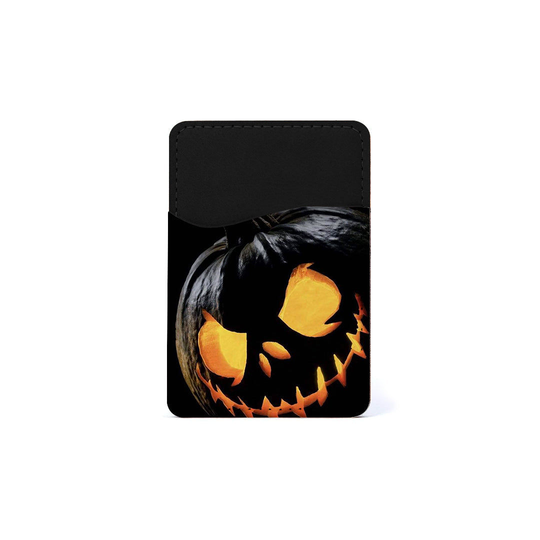 Αυτοκόλλητη Θήκη Καρτών με χρώμα Halloween Scary Pumpkin – Smartfits