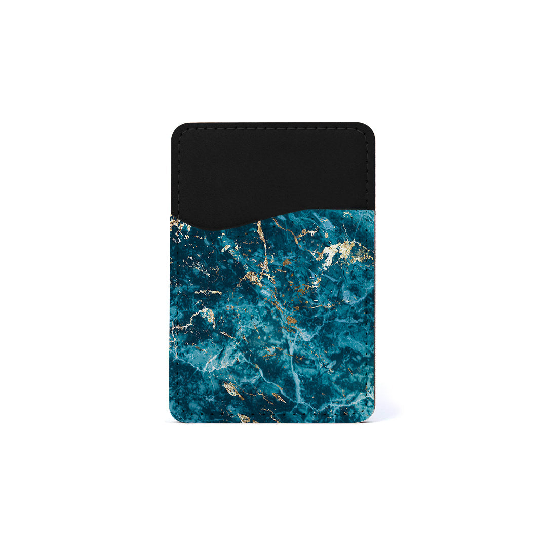 Αυτοκόλλητη Θήκη Καρτών με χρώμα Marble Blue – Smartfits