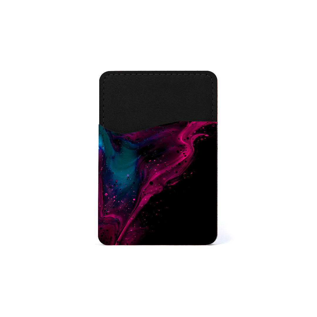 Αυτοκόλλητη Θήκη Καρτών με χρώμα Watercolor Pink Black – Smartfits