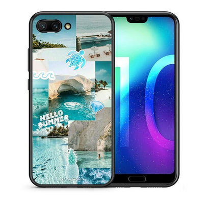 Θήκη Honor 10 Aesthetic Summer από τη Smartfits με σχέδιο στο πίσω μέρος και μαύρο περίβλημα | Honor 10 Aesthetic Summer case with colorful back and black bezels