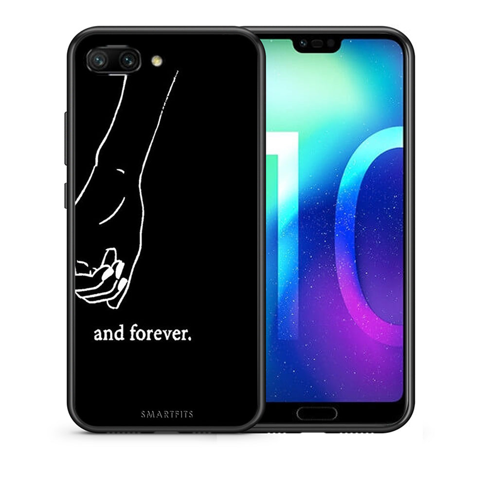 Θήκη Αγίου Βαλεντίνου Honor 10 Always & Forever 2 από τη Smartfits με σχέδιο στο πίσω μέρος και μαύρο περίβλημα | Honor 10 Always & Forever 2 case with colorful back and black bezels