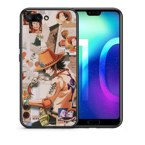 Θήκη Honor 10 Anime Collage από τη Smartfits με σχέδιο στο πίσω μέρος και μαύρο περίβλημα | Honor 10 Anime Collage case with colorful back and black bezels