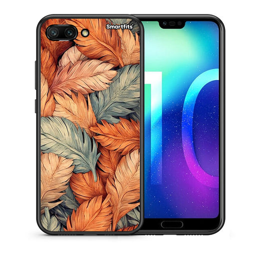 Θήκη Honor 10 Autumn Leaves από τη Smartfits με σχέδιο στο πίσω μέρος και μαύρο περίβλημα | Honor 10 Autumn Leaves case with colorful back and black bezels