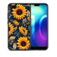 Thumbnail for Θήκη Honor 10 Autumn Sunflowers από τη Smartfits με σχέδιο στο πίσω μέρος και μαύρο περίβλημα | Honor 10 Autumn Sunflowers case with colorful back and black bezels