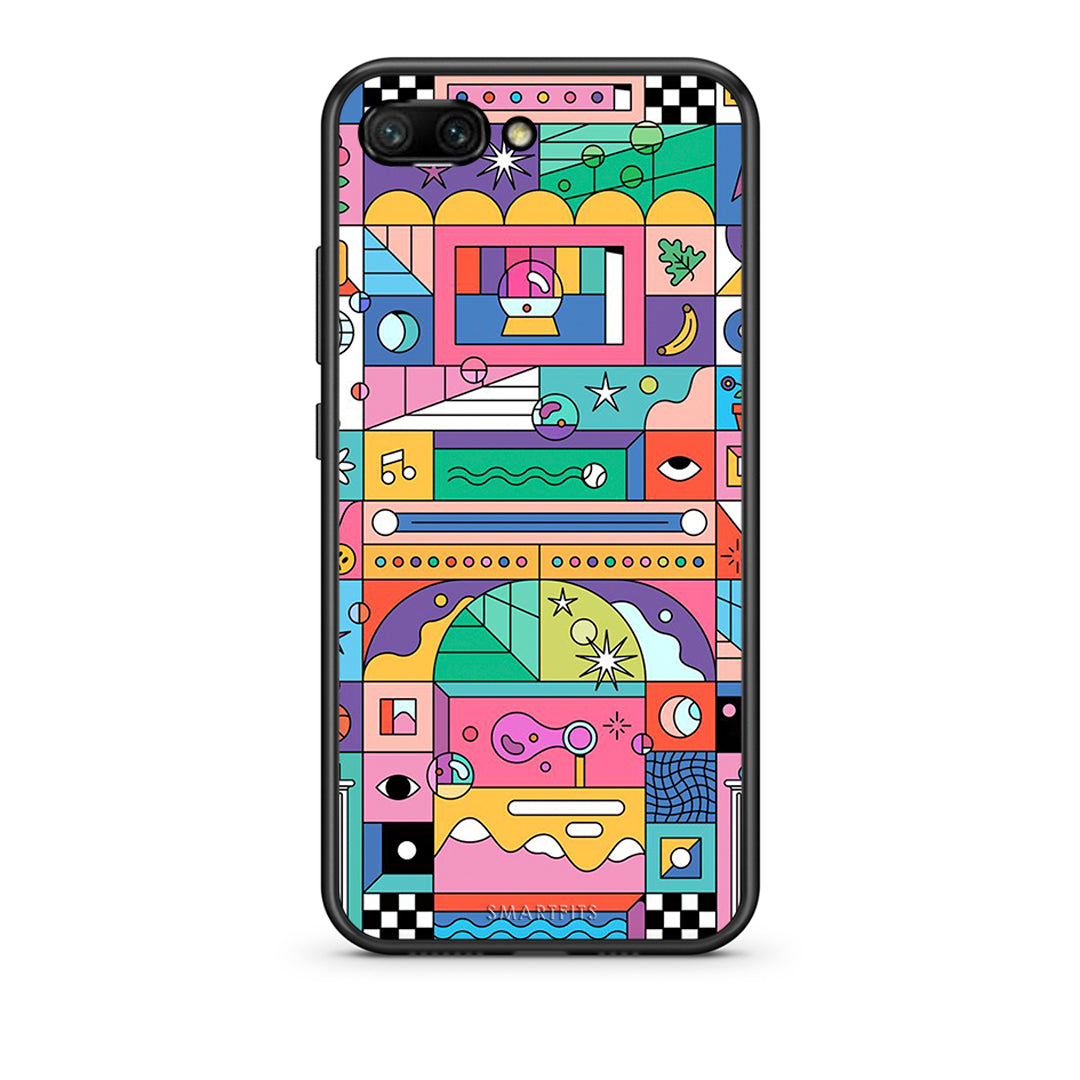 Honor 10 Bubbles Soap θήκη από τη Smartfits με σχέδιο στο πίσω μέρος και μαύρο περίβλημα | Smartphone case with colorful back and black bezels by Smartfits
