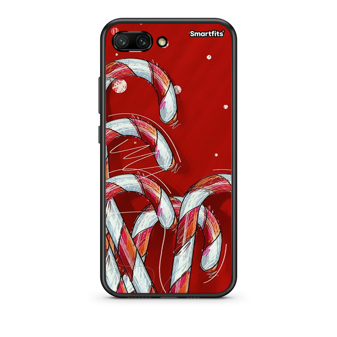 Huawei Honor 10 Candy Cane θήκη από τη Smartfits με σχέδιο στο πίσω μέρος και μαύρο περίβλημα | Smartphone case with colorful back and black bezels by Smartfits